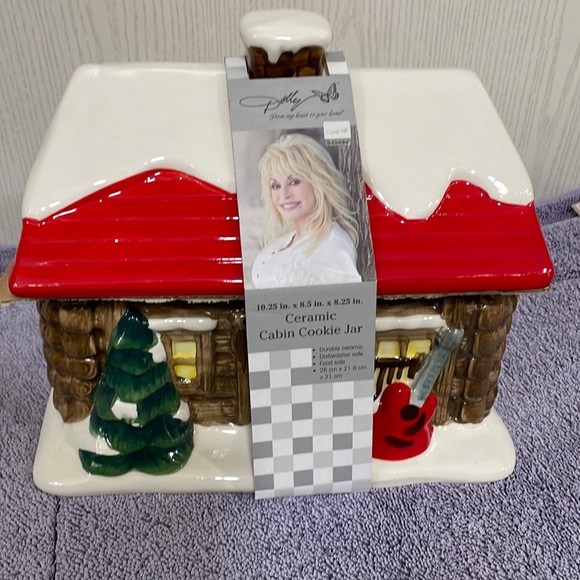 Dolly Kitchen Dolly Parton Ceramic Cabin Cookie Jarholiday
